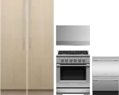 5 Piece Package Includes Refrigerator, Freezer, Range, Hood And Dishwasher